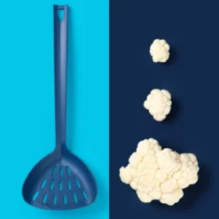 Abseihlöffel, blau