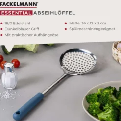 Abseihlöffel Essential, blau