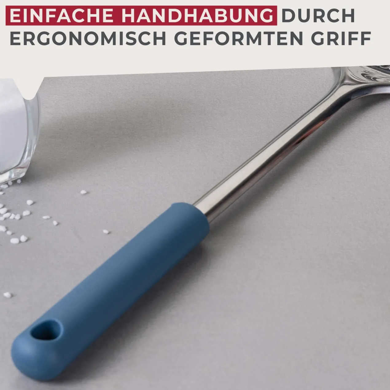 Abseihlöffel Essential, blau