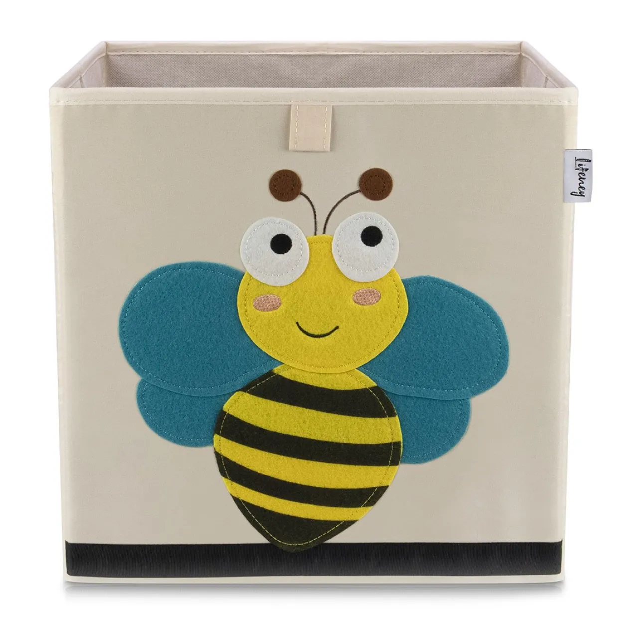 Aufbewahrungsbox Biene, beige, 33x33x33cm