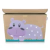 Aufbewahrungsbox Hippo mit Deckel, braun, groß, 51x36x36cm