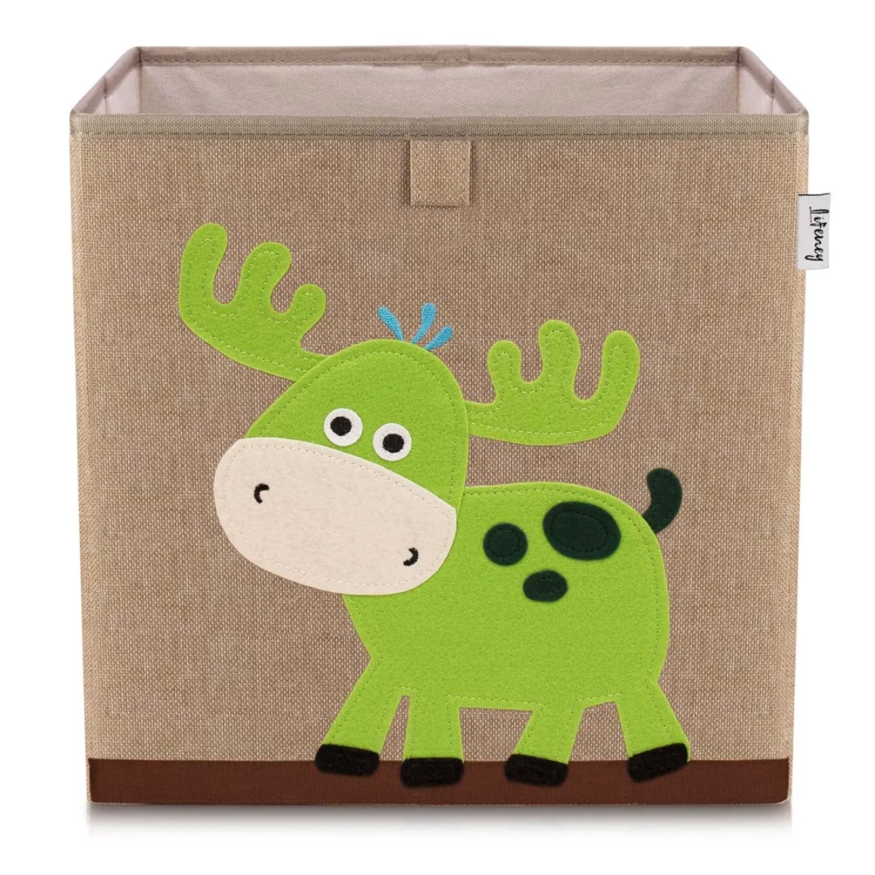 Aufbewahrungsbox Hirsch, braun, 33x33x33cm