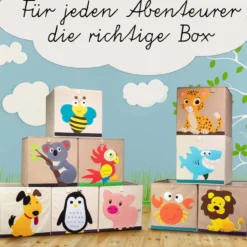 Aufbewahrungsbox Koala, braun, 33x33x33cm