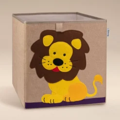 Aufbewahrungsbox Löwe, braun, 33x33x33cm