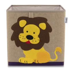 Aufbewahrungsbox Löwe, braun, 33x33x33cm