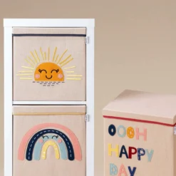 Aufbewahrungsbox mit Deckel Regenbogen, 33x33x33cm