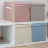 Aufbewahrungsbox mit Deckel, beige, 33x33x33cm