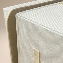 Aufbewahrungsbox mit Deckel, beige, 33x33x33cm