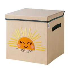 Aufbewahrungsbox mit Deckel Sonne, 33x33x33cm