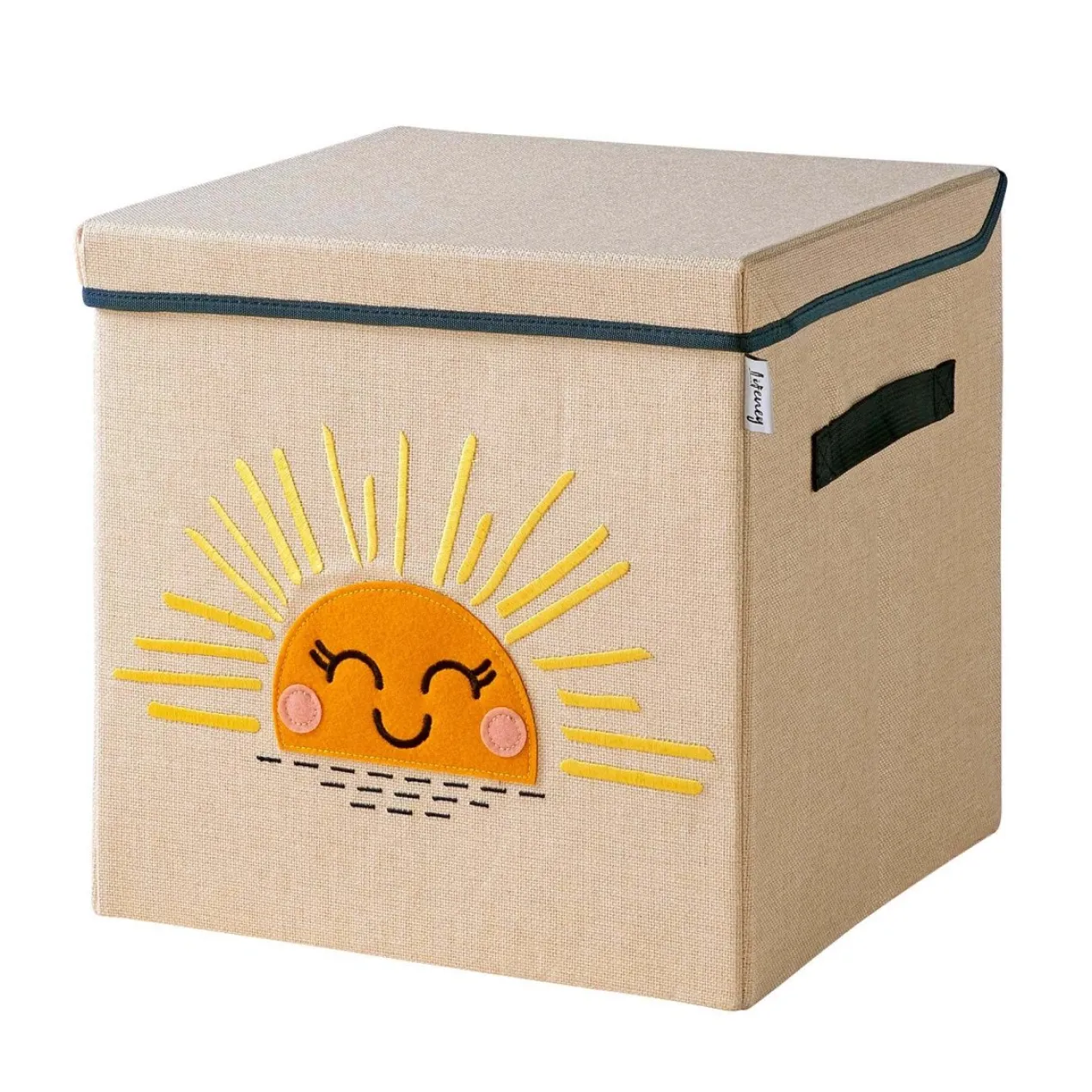 Aufbewahrungsbox mit Deckel Sonne, 33x33x33cm