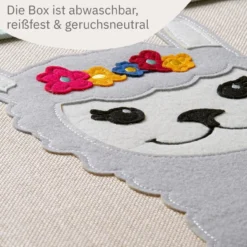 Aufbewahrungsbox mit Deckel Lama, 33x33x33cm