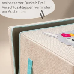 Aufbewahrungsbox mit Deckel Lama, 33x33x33cm