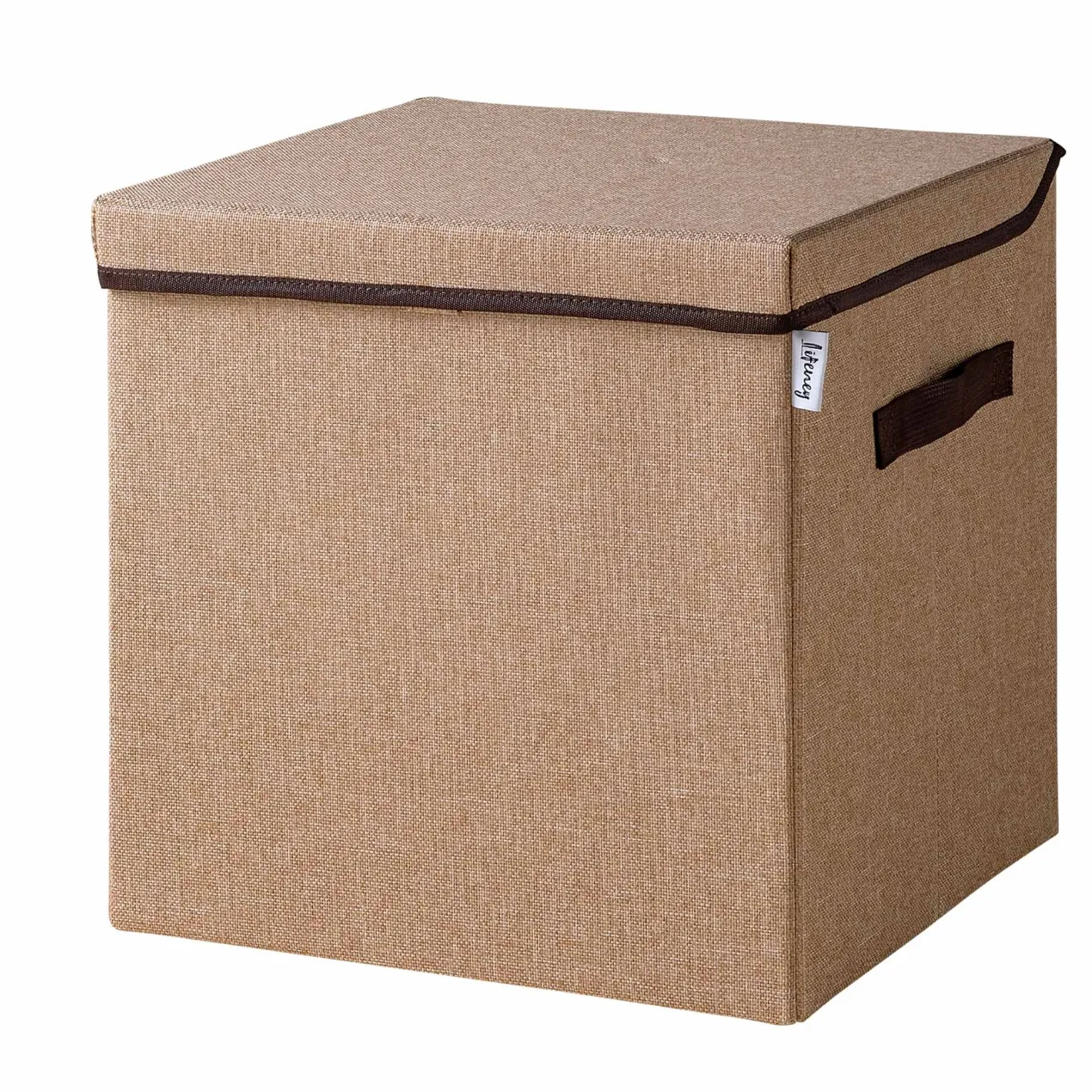 Aufbewahrungsbox mit Deckel, braun, 33x33x33cm