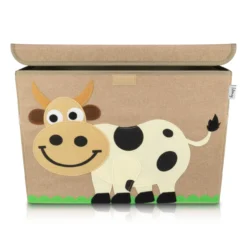 Aufbewahrungsbox mit Deckel, Kuh, groß, 51x36x36cm