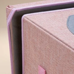 Aufbewahrungsbox mit Deckel, Hase, rosa, 33x33x33cm