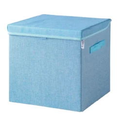 Aufbewahrungsbox mit Deckel, blau, 33x33x33cm