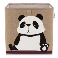 Aufbewahrungsbox Panda, braun, 33x33x33cm