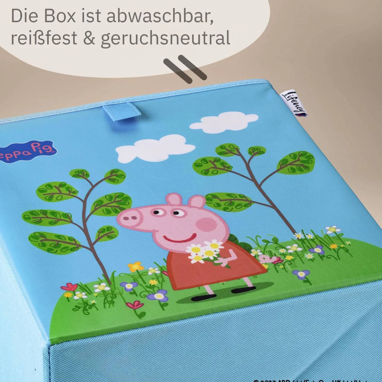 Aufbewahrungsbox Peppa Pig Blumenwiese, 30x30x30cm