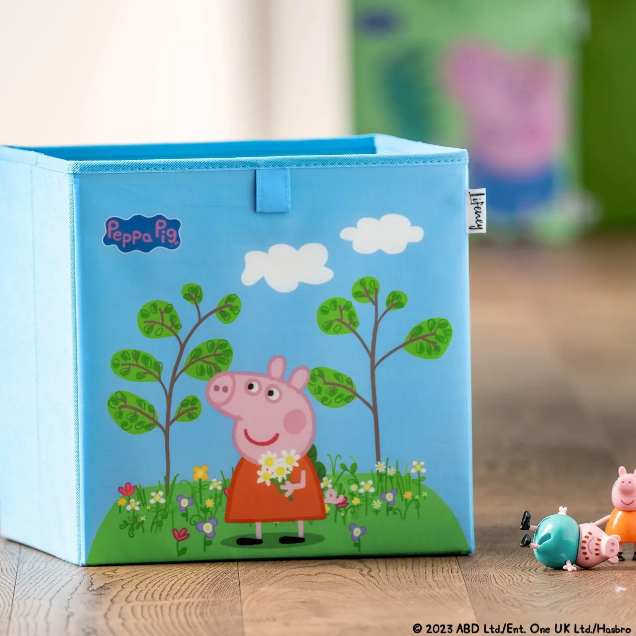 Aufbewahrungsbox Peppa Pig Blumenwiese, 30x30x30cm