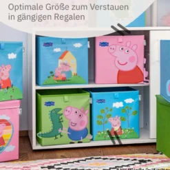 Aufbewahrungsbox Peppa Pig Freundschaft mit Deckel, 33x33x33cm