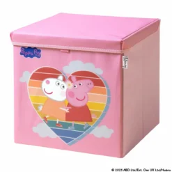 Aufbewahrungsbox Peppa Pig Freundschaft mit Deckel, 33x33x33cm