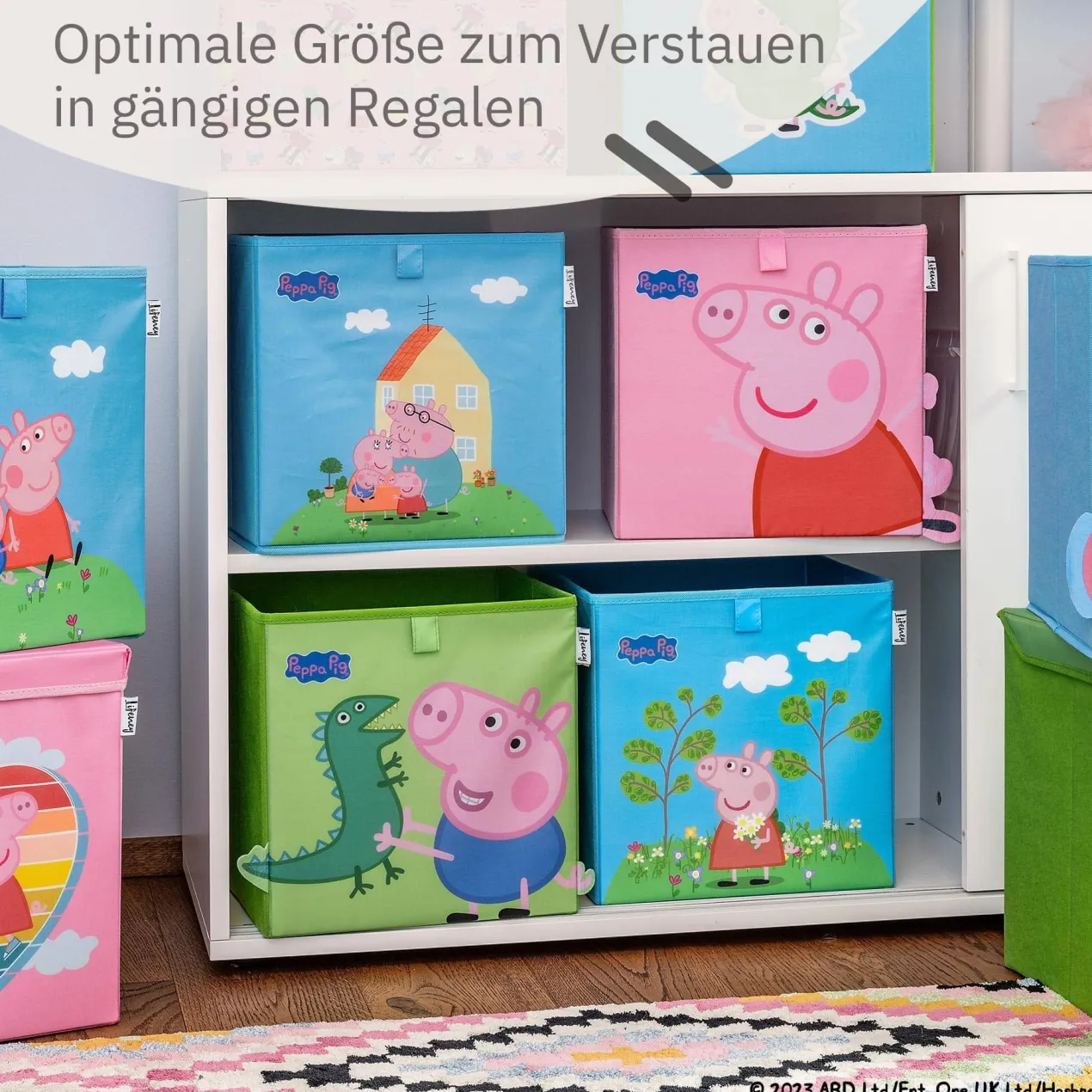 Aufbewahrungsbox Peppa Pig Fee & George, 30x30x30cm