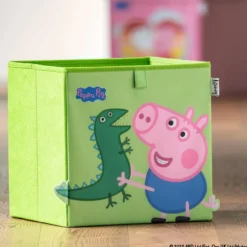 Aufbewahrungsbox Peppa Pig George und Dino, 30x30x30cm