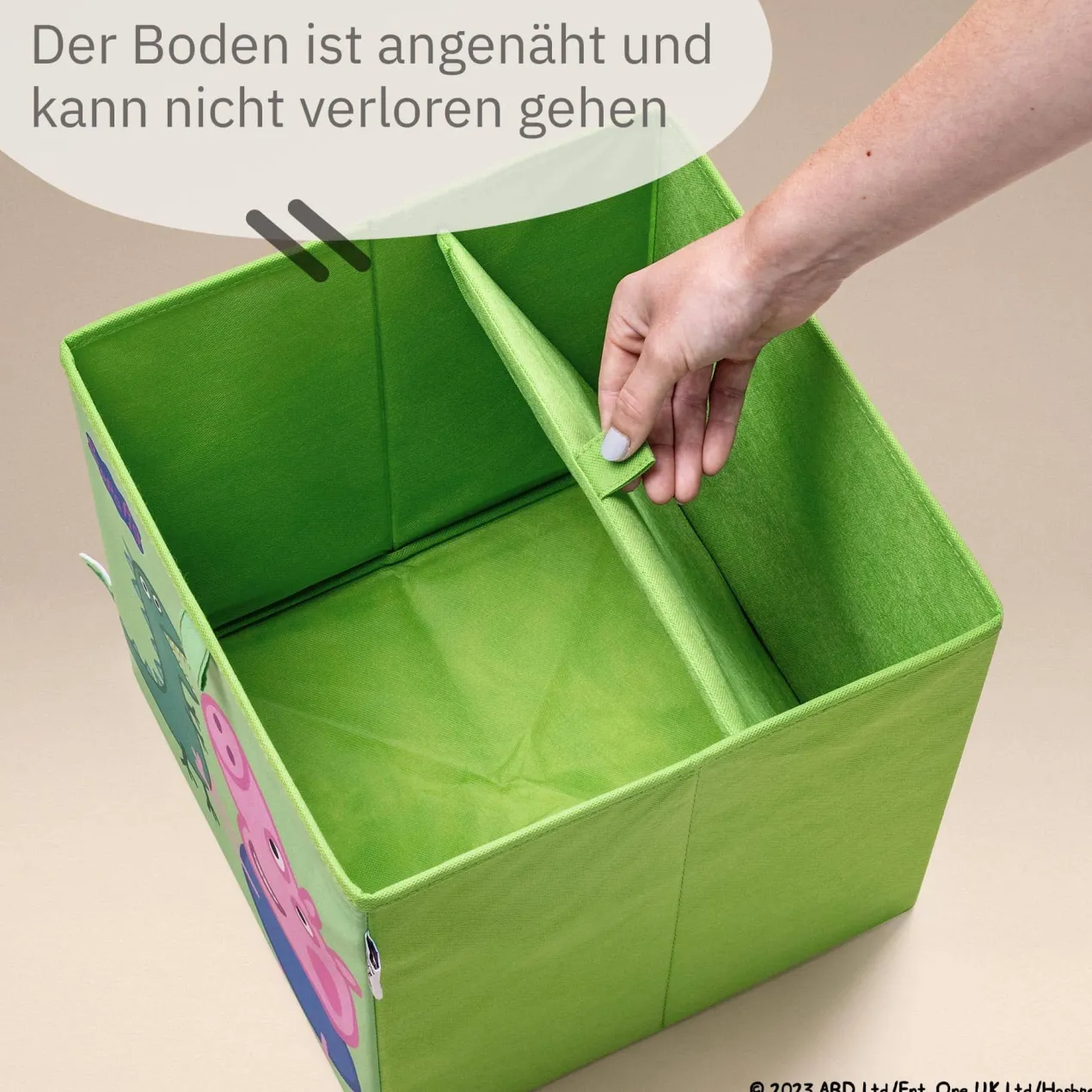 Aufbewahrungsbox Peppa Pig George und Dino, 30x30x30cm
