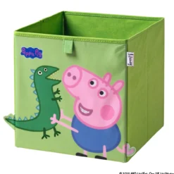 Aufbewahrungsbox Peppa Pig George und Dino, 30x30x30cm