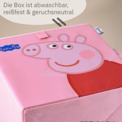Aufbewahrungsbox Peppa Pig tanzend, 30x30x30cm