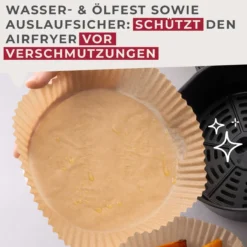 Backpapier für Heißluftfritteuse rund, 16cm, 50 Stk.