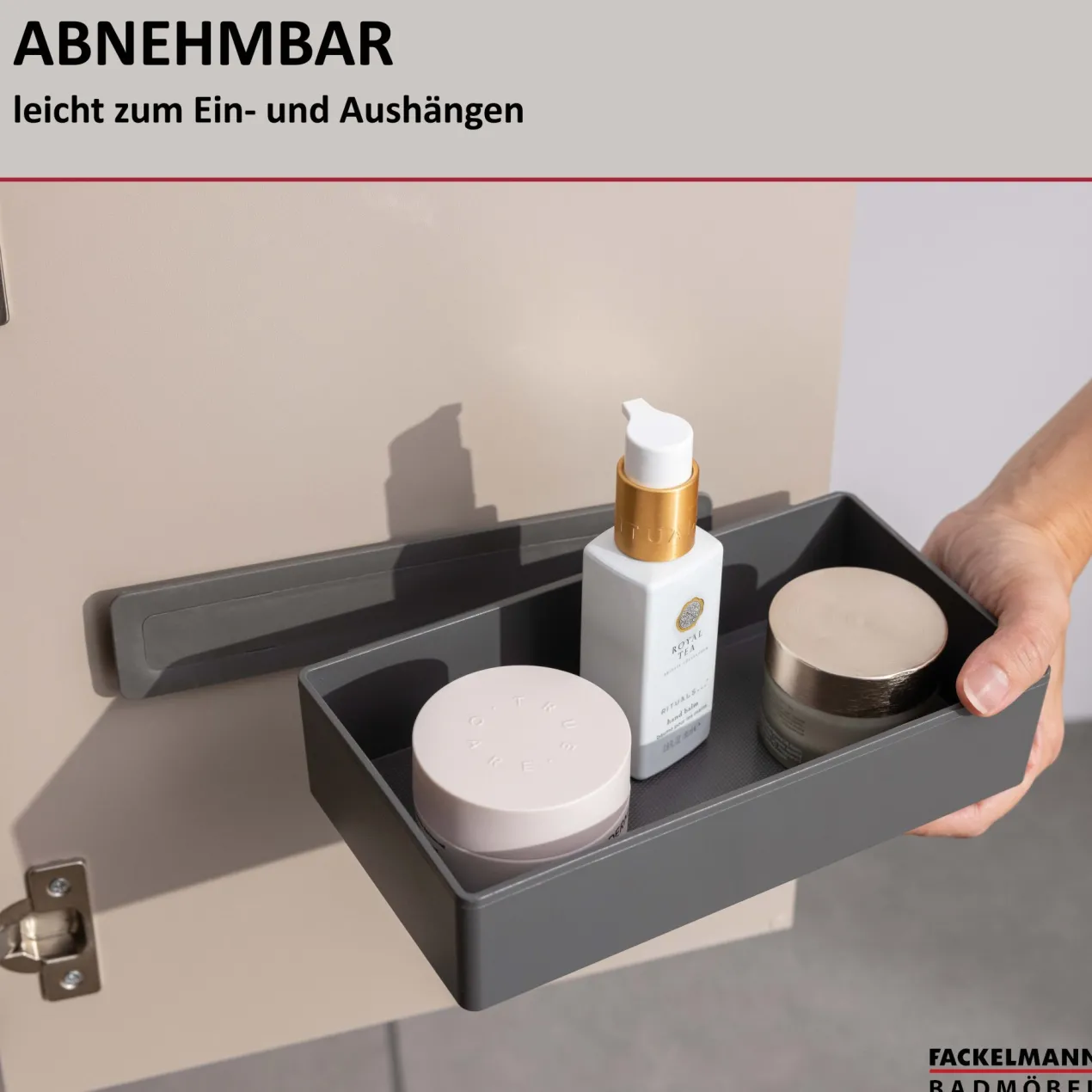 Box 22,2x5x12,9 cm, Kunststoff, Anthrazit