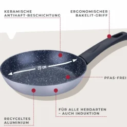 Bratpfanne Crisp, Keramik, antihaft, Ø20cm