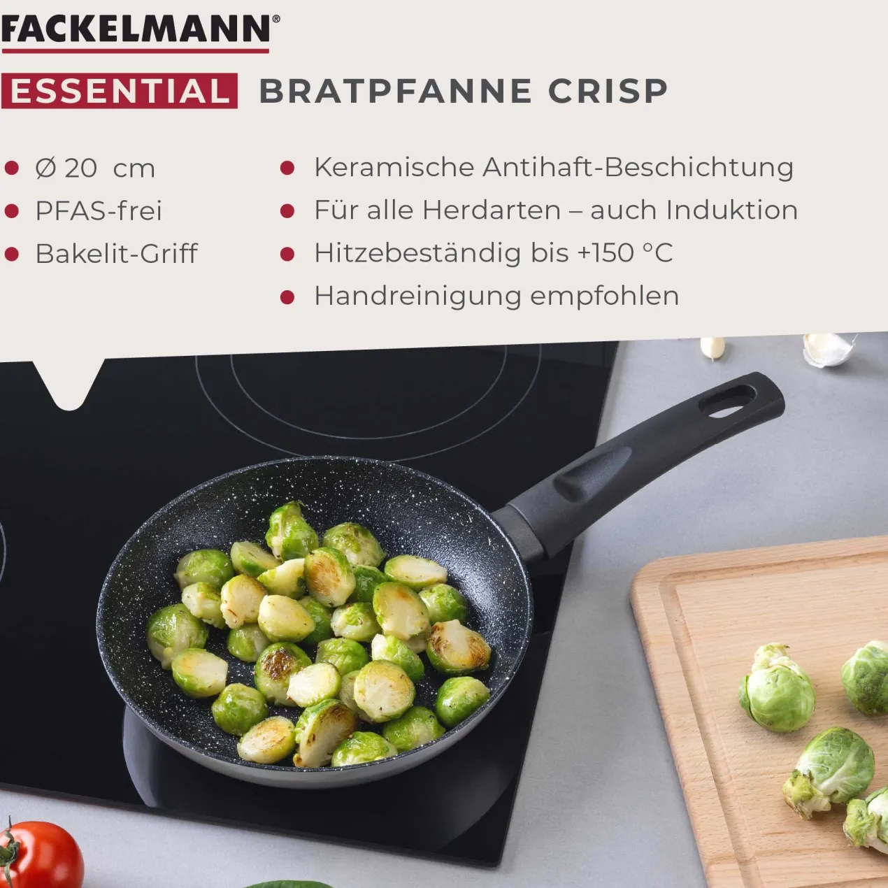 Bratpfanne Crisp, Keramik, antihaft, Ø20cm