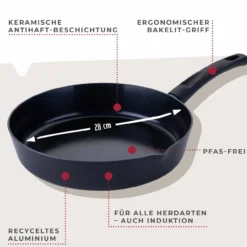 Bratpfanne Highrise, Keramik, antihaft, Ø28cm