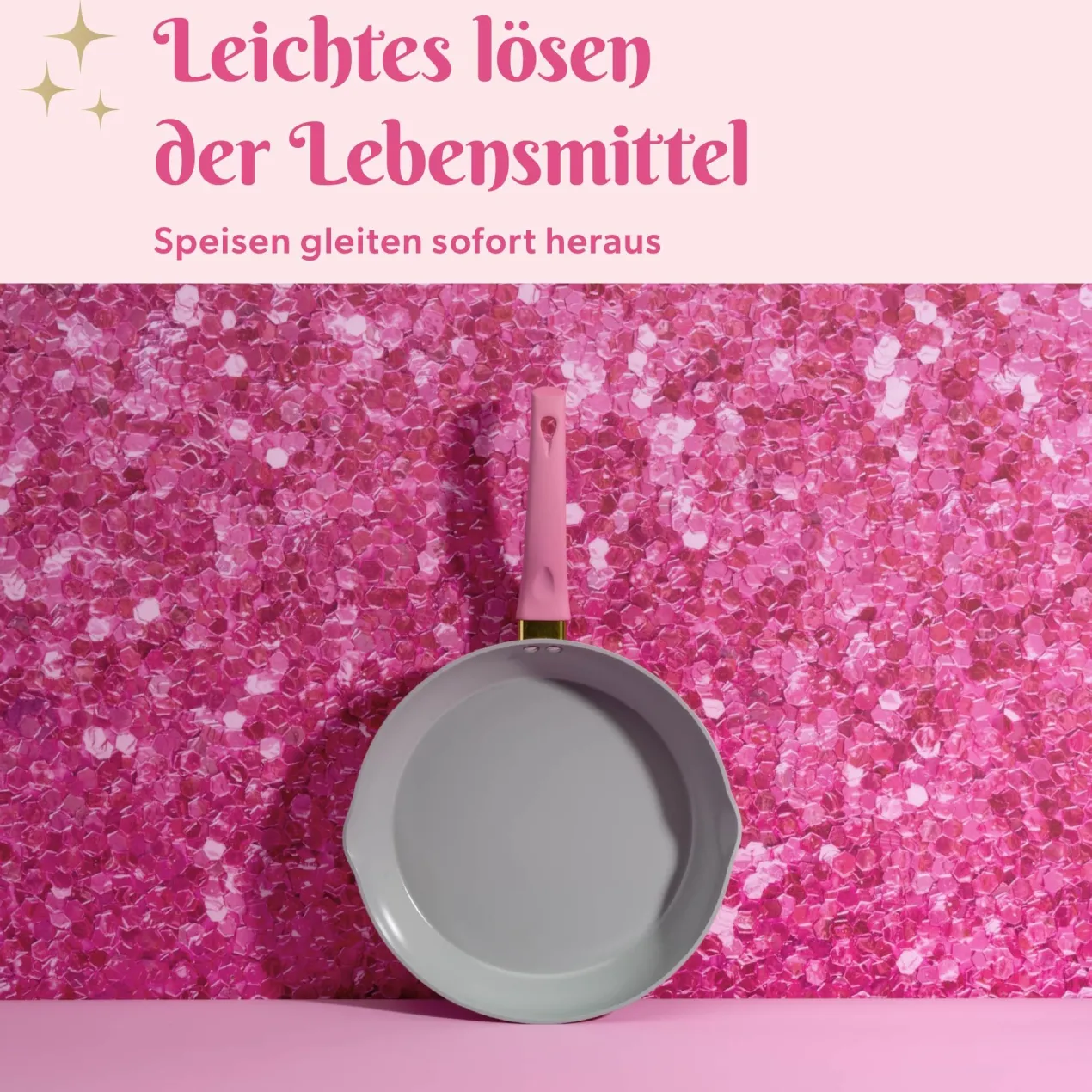 Bratpfanne, Keramik, antihaft, pink, Ø28cm
