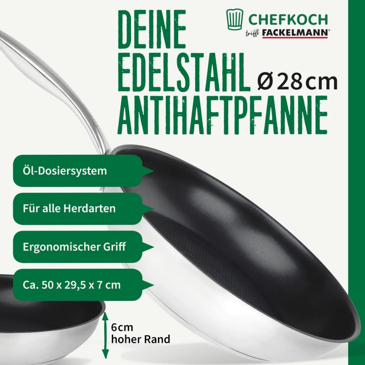 Bratpfanne München, Antihaft, Ø28cm