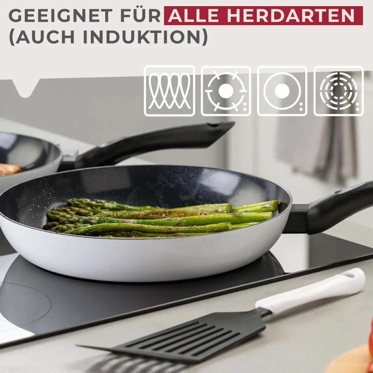 Bratpfannen-Set "Arcadalina", Keramik, antihaft, Ø20/24/28cm, 3-tlg.