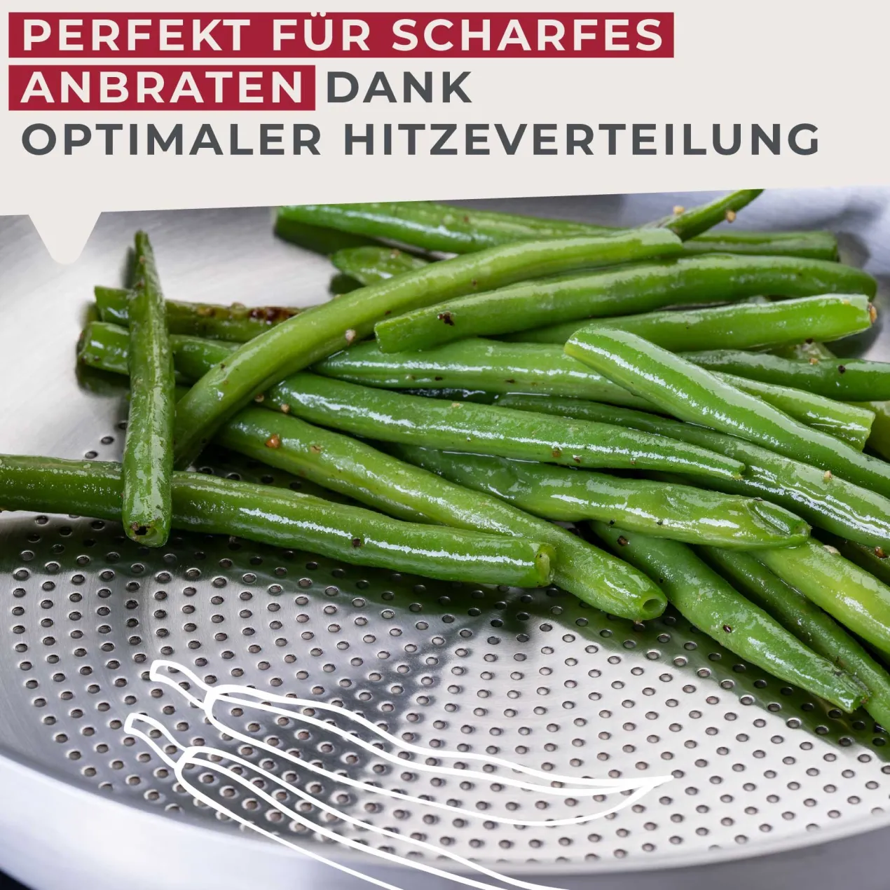 Bratpfanne Ovalgriff, Ø24cm, Edelstahl