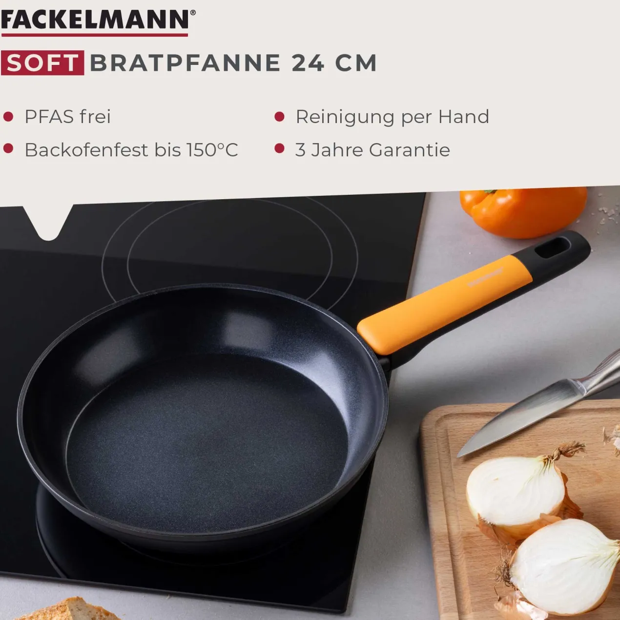Bratpfanne Soft Collection, Keramik, antihaft, Ø24cm