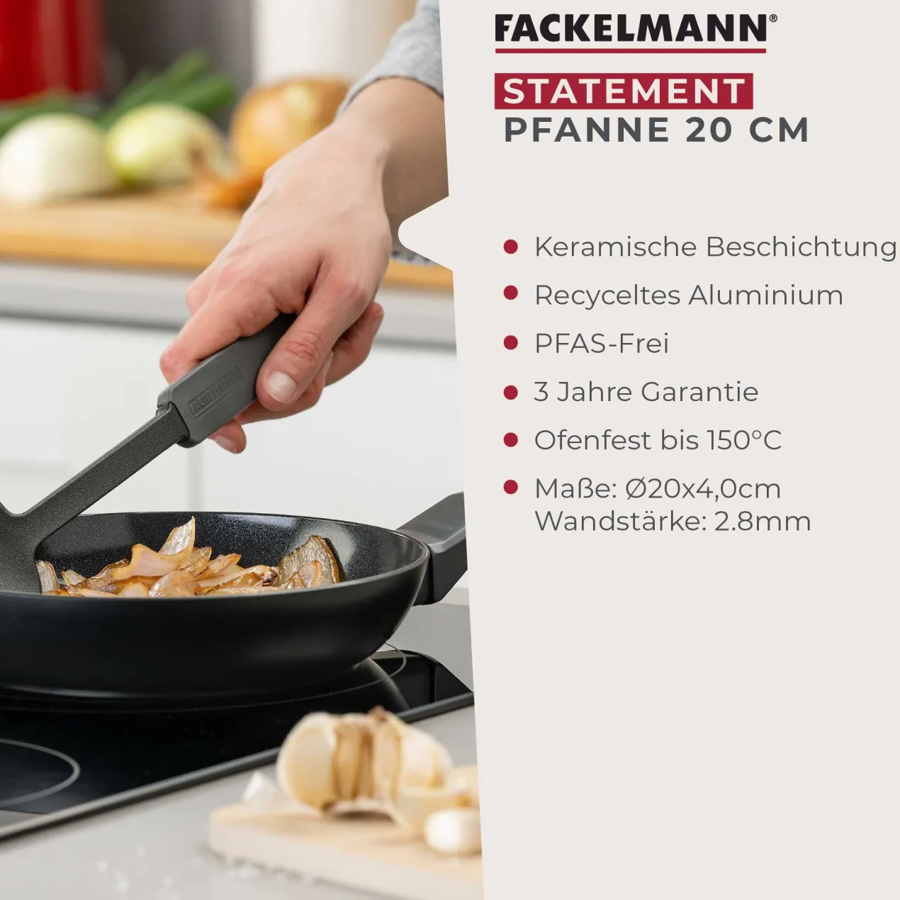 Bratpfanne Statement, Keramik, antihaft, Ø20cm – 20% Rabatt mit Code: COOK20