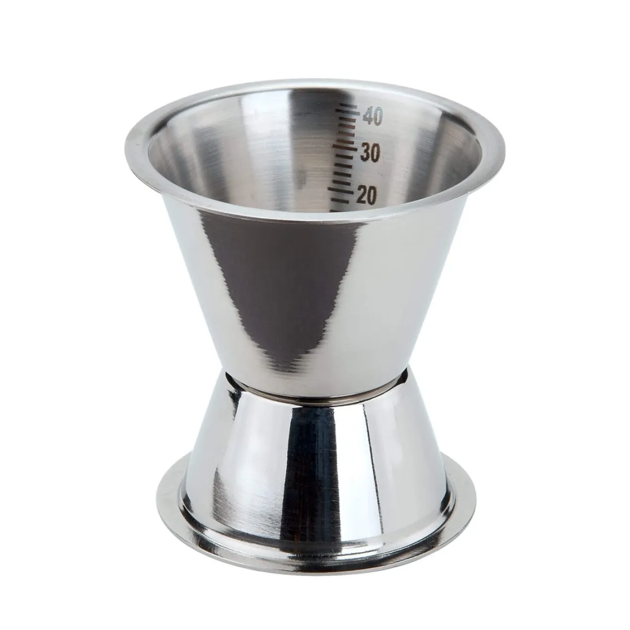 Cocktail Messbecher, Edelstahl, silber