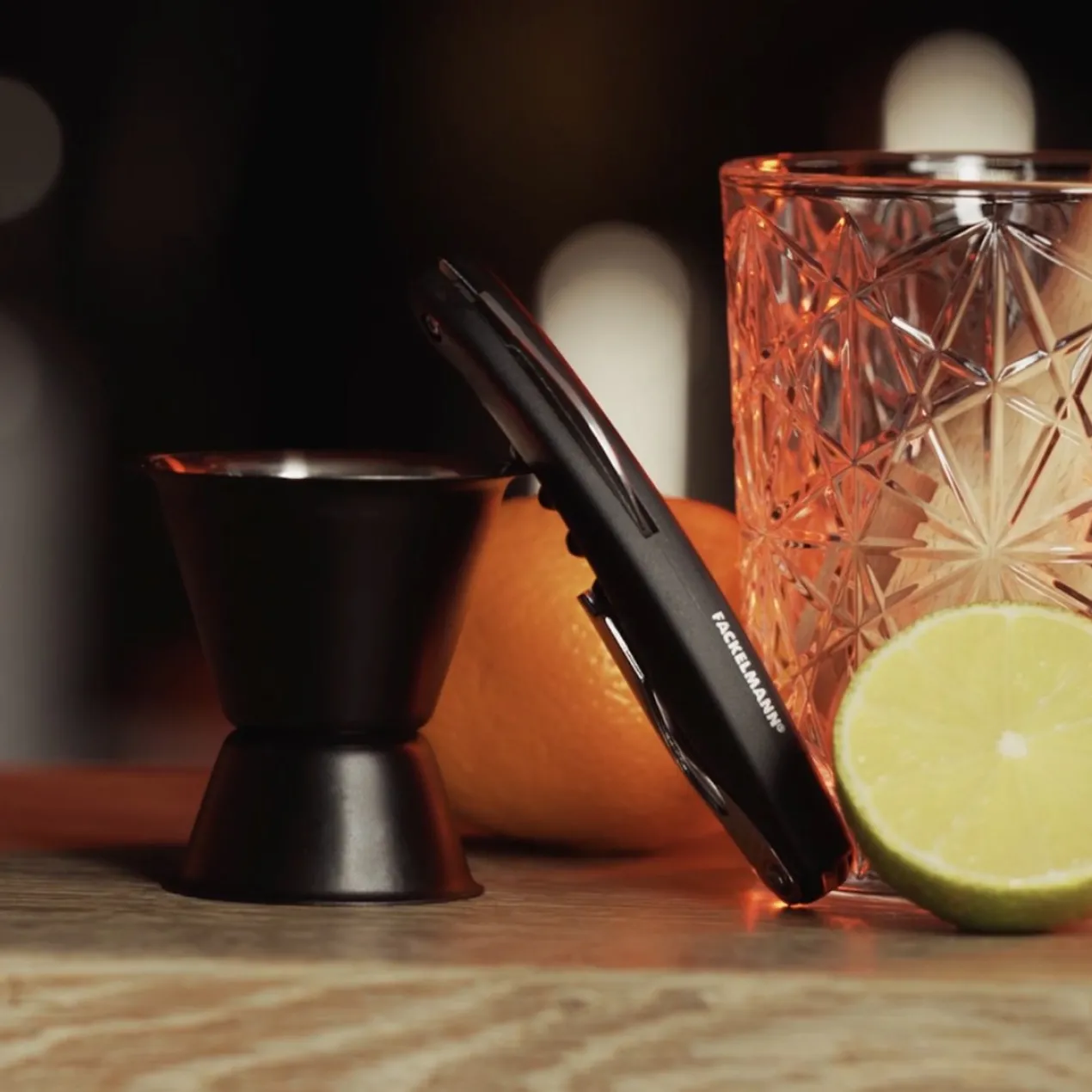 Cocktail Messbecher Specter, Edelstahl, schwarz