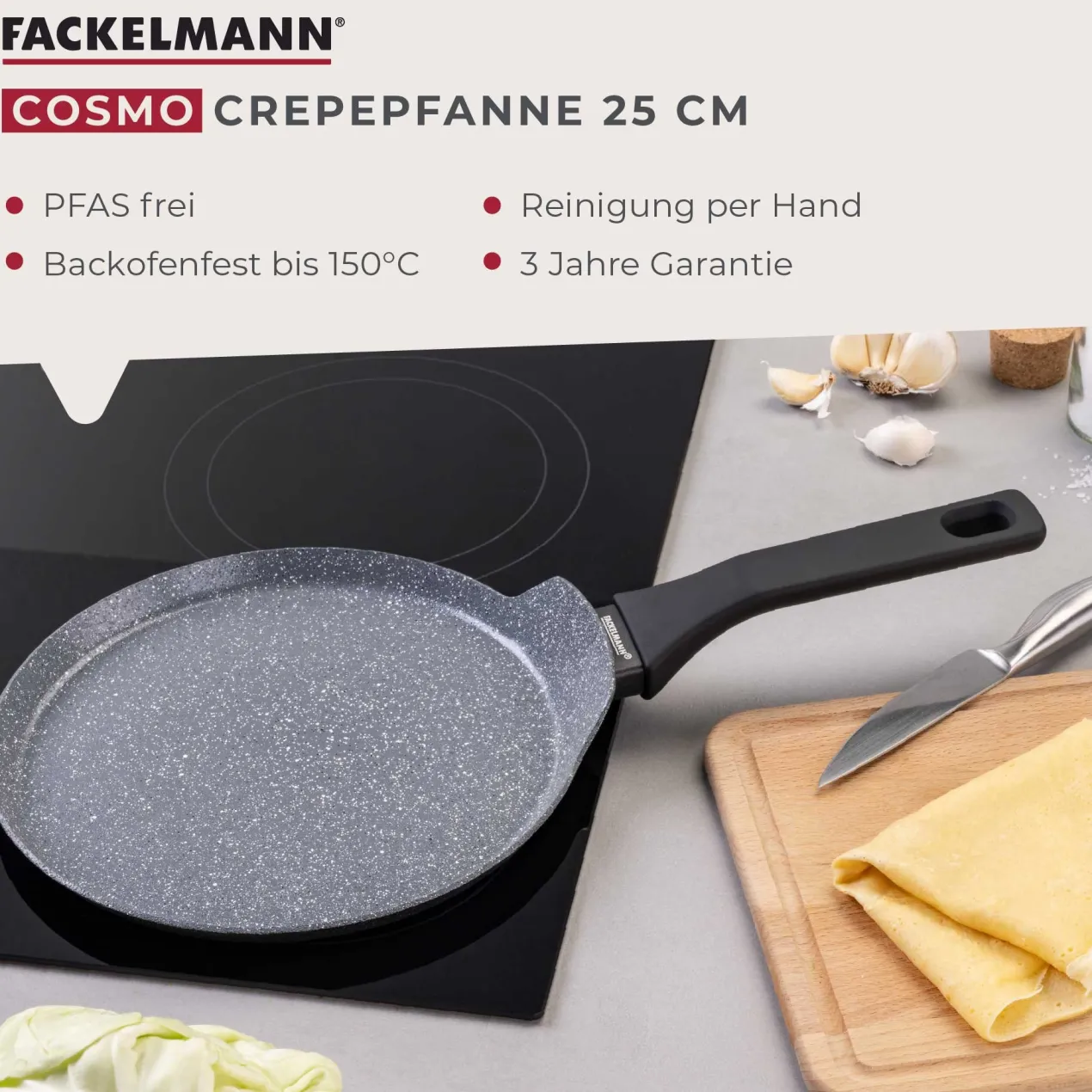 Crêpepfanne Cosmo, Keramik, antihaft, Ø25cm