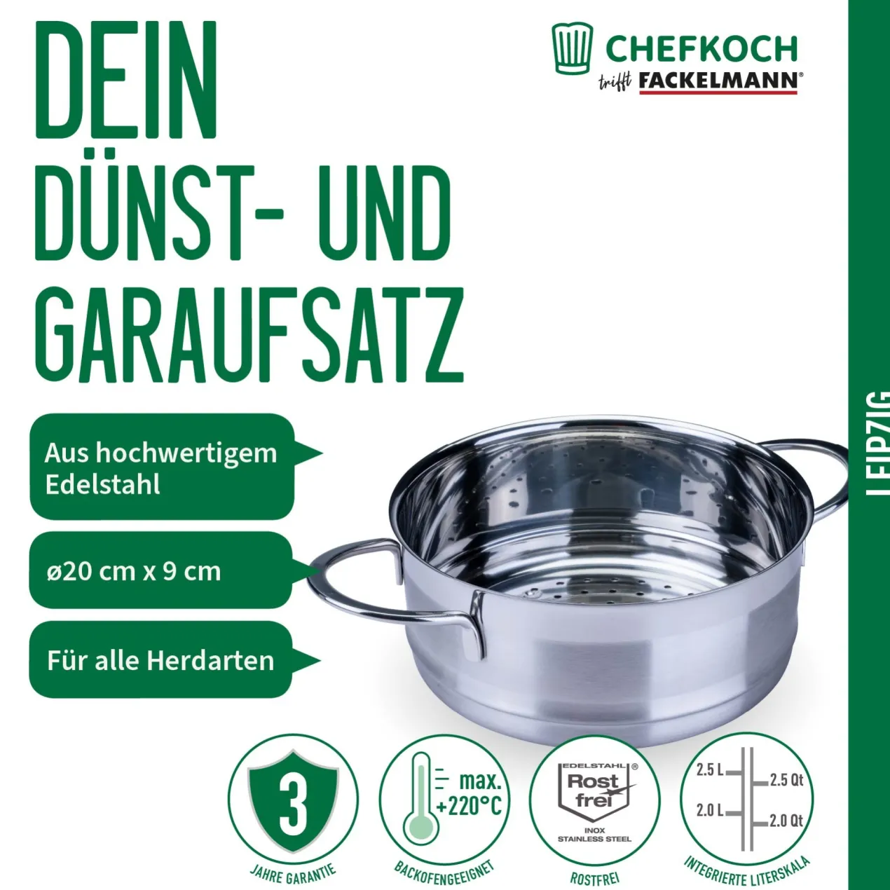Dunst-/Garaufsatz Leipzig, Ø20cm