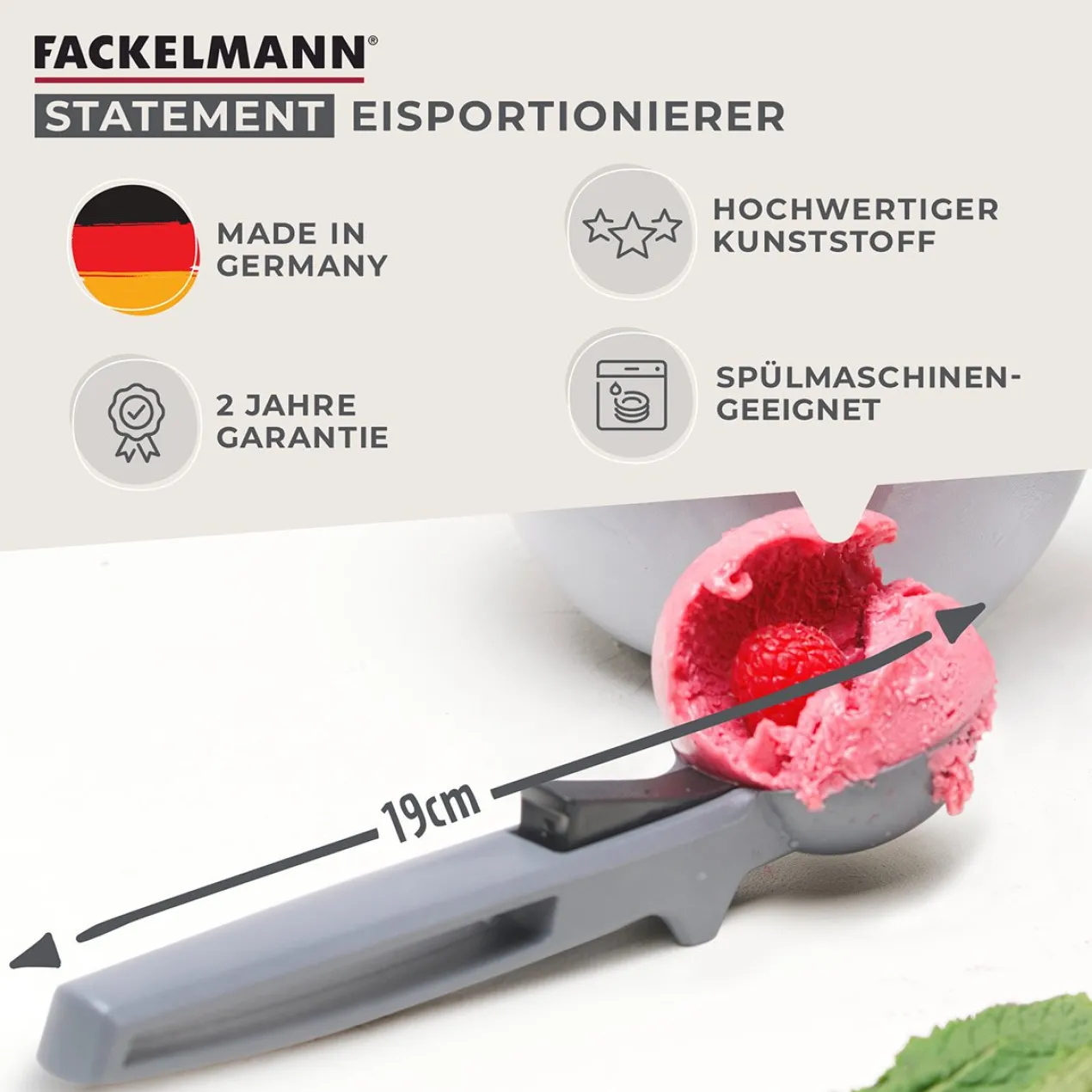Eisportionierer mit Ausheber Statement