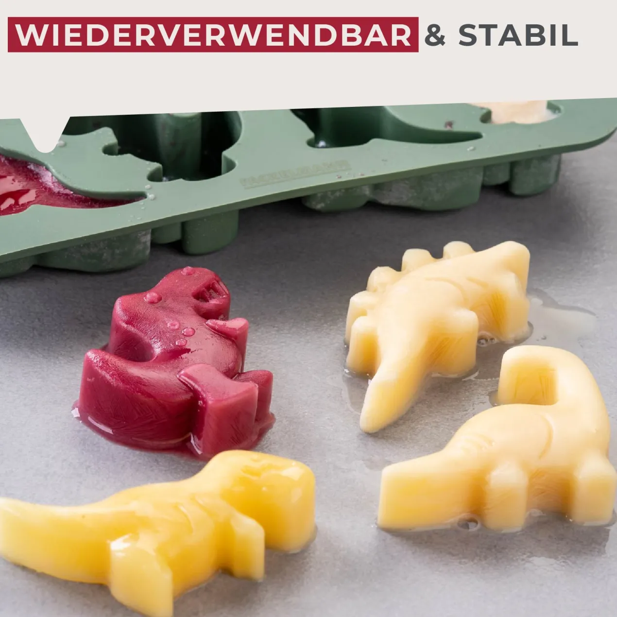 Eiswürfelform Mini Cooking, Dino, Silikon