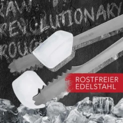 Eiswürfelzangen, Edelstahl, 2 Stück