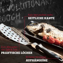 Fischwender, 33cm, Edelstahl