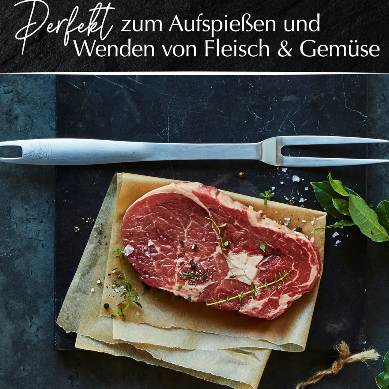 Fleischgabel Satin, 32cm, Edelstahl